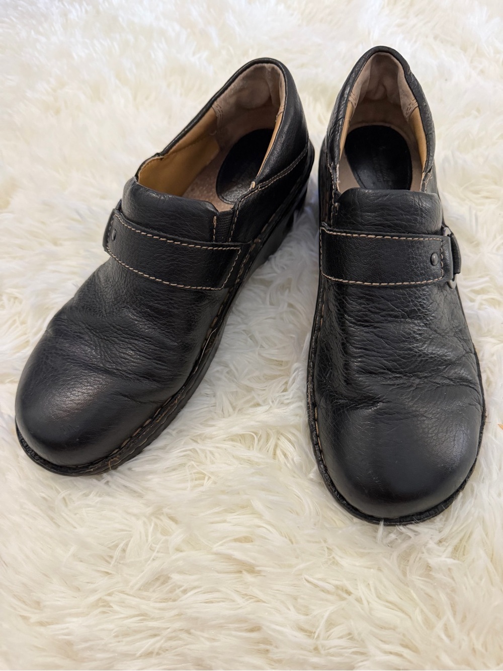 Cabela’s Black Leather Comfort Clogs, Workwear Sz 9M Office, Workforce, Comfy - Picture 4 of 11